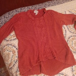 NorthStyle faded wash cardigan sweater red 1x